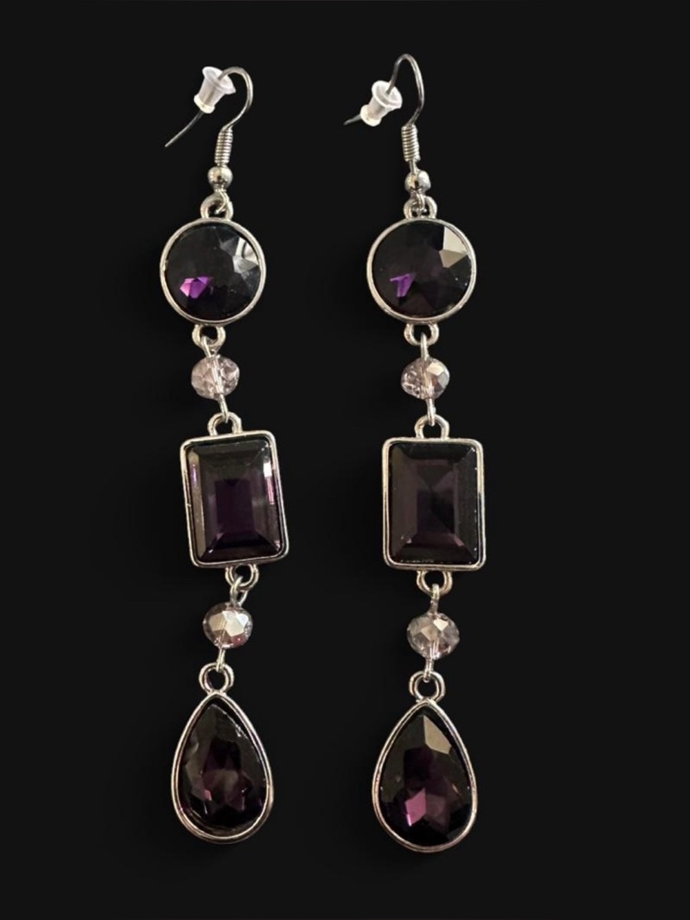 Purple earrings
